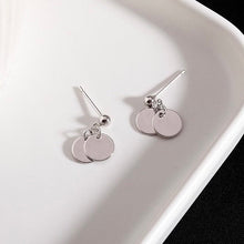 이미지를 갤러리 뷰어에 로드 , 미니멀리스트 한국 패션 써지컬 스틸 8mm 원형 참 귀걸이 스터드
