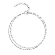 이미지를 갤러리 뷰어에 로드 , 수술용 스테인레스 스틸 이중 체인 2겹 팔찌 6/7/8인치 확장 장치 포함
