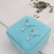 Load image into Gallery viewer, Double Piercing 10mm Star Solid Stainless Steel Earrings 3.5cm
