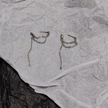 이미지를 갤러리 뷰어에 로드 , 한국식 1.5mm 케이블 체인 펑크 귀걸이 7cm
