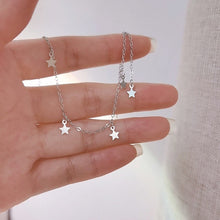 Load image into Gallery viewer, Surgical Steel Anklet with 10mm Star Charm, Available in 8, 9, 10, and 11 Inches with Extender, Elegant Jewelry.
