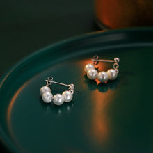 Load image into Gallery viewer, Korean Surgical Steel 5mm Crystal Pearls Earrings Stud Hypoallergenic
