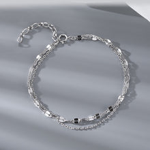 이미지를 갤러리 뷰어에 로드 , 수술용 스테인레스 스틸 이중 체인 2겹 팔찌 6/7/8인치 확장 장치 포함
