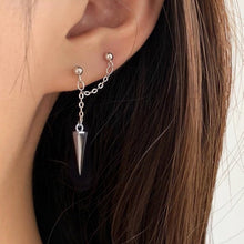 Load image into Gallery viewer, Korean Double Piercing Earrings 2cm Seamless Bullet Spike Kpop Gothic Earrings 4.5cm
