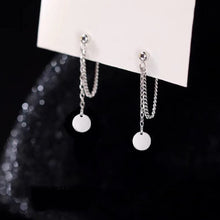 Load image into Gallery viewer, Korean Fashion Kpop Style Stainless Steel 8mm Circle Charm Earrings 4cm
