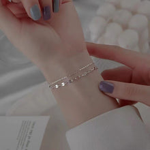 이미지를 갤러리 뷰어에 로드 , 수술용 스테인레스 스틸 이중 체인 2겹 팔찌 6/7/8인치 확장 장치 포함
