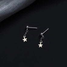 Load image into Gallery viewer, Surgical Steel 10mm Star Charm Earrings Stud 3cm Hypoallergenic
