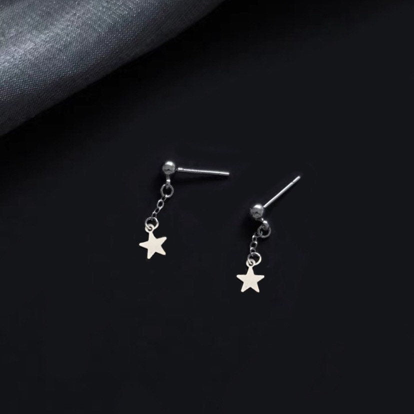 Surgical Steel 10mm Star Charm Earrings Stud 3cm Hypoallergenic