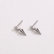 Load image into Gallery viewer, Hypoallergenic surgical stainless steel earrings with small spikes, available in 1cm or 2cm sizes, ideal for a punk gothic style.
