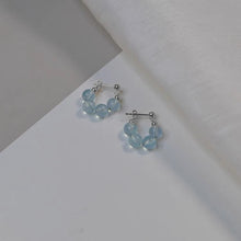 Load image into Gallery viewer, Surgical Steel 8mm AAA Strawberry Quartz/ Aquamarine / Labradorite Earrings Hypoallergenic Earrings
