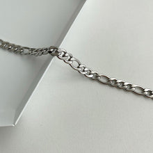 이미지를 갤러리 뷰어에 로드 , 스테인레스 스틸 6mm 청키 피가로 체인 목걸이 14/16/18인치 익스텐더 포함
