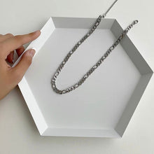 이미지를 갤러리 뷰어에 로드 , 스테인레스 스틸 6mm 청키 피가로 체인 목걸이 14/16/18인치 익스텐더 포함
