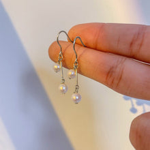 Load image into Gallery viewer, Surgical Steel 3-4mm Natural Pearls Dangle Hypoallergenic Earrings
