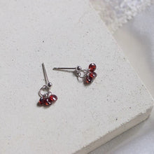 Load image into Gallery viewer, Surgical Steel Tiny Small 4mm Red Cubic Zirconia Earrings Stud
