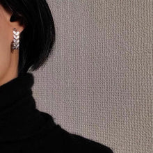 이미지를 갤러리 뷰어에 로드 , 스테인레스 스틸 밀 귀 링크 체인 귀걸이 스터드
