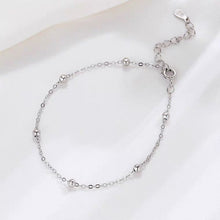 Load image into Gallery viewer, Minimalist Platinum Plated S925 Beaded Chain Bracelet 6/7/8 Inches with Extender
