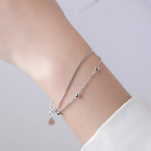 이미지를 갤러리 뷰어에 로드 , 스테인레스 스틸 더블 레이어 비즈 체인 케이블 체인 팔찌 6/7/8인치 익스텐더 포함
