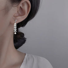 将图片加载到图库查看器，Stainless Steel Small Ear of Wheat Leaves With 4-5mm Freshwater Pearls Earrings
