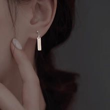 이미지를 갤러리 뷰어에 로드 , 스테인레스 스틸 2cm 직사각형 참 스터드 귀걸이 남여 공용 미니멀리스트 펑크
