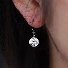 Load image into Gallery viewer, Minimalist Surgical Stainless Steel 8mm Cubic Zirconia Earrings Dangle
