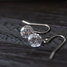 Load image into Gallery viewer, Minimalist Surgical Stainless Steel 8mm Cubic Zirconia Earrings Dangle
