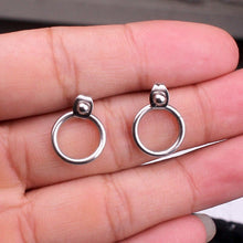 Load image into Gallery viewer, 13mm Circle Ring Stud Earrings Hypoallergenic Minimalist Stud
