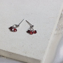 Load image into Gallery viewer, Surgical Steel Tiny Small 4mm Red Cubic Zirconia Earrings Stud
