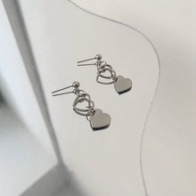 Load image into Gallery viewer, Solid Stainless Steel Double Heart Charms Earrings Stud
