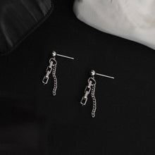 Load image into Gallery viewer, Korean Kpop Small Chain Stud Stainless Steel Earrings 4cm
