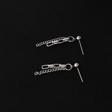 Load image into Gallery viewer, Korean Kpop Small Chain Stud Stainless Steel Earrings 4cm
