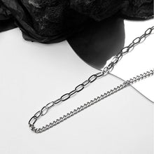 Load image into Gallery viewer, Paper Clip Curb Chain Necklace 16-18 inches Solid Steel Lobster Claw
