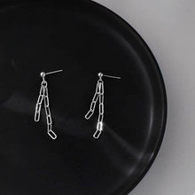 이미지를 갤러리 뷰어에 로드 , 미니멀리스트 우아한 클립 체인 귀걸이 4-5cm 써지컬 스틸
