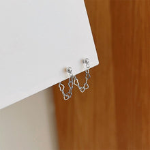 Load image into Gallery viewer, Minimalist Surgical Steel 3mm Heart Chain Earrings 2.5cm
