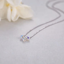 Load image into Gallery viewer, S925 3mm Tiny Glass Crystal Clear AB Necklace 16-18 inches
