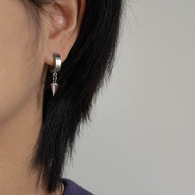 Load image into Gallery viewer, Solid Surgical Stainless Steel Hoop 1/2cm Spike Earrings Punk Korean Kpop Hypoallergenic
