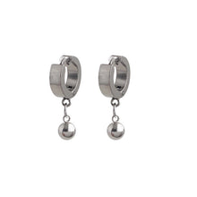 Load image into Gallery viewer, Surgical Stainless Steel 6mm Solid Beads Hoop Earrings Minimalist
