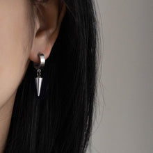 Load image into Gallery viewer, Solid Surgical Stainless Steel Hoop 1/2cm Spike Earrings Punk Korean Kpop Hypoallergenic
