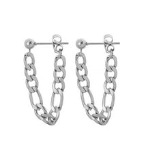 Load image into Gallery viewer, Surgical Steel Figaro Chain Earrings Chain Kpop Stud
