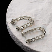 Load image into Gallery viewer, Surgical Steel Figaro Chain Earrings Chain Kpop Stud
