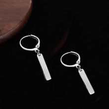 Load image into Gallery viewer, Minimalist 2cm Solid Surgical Stainless Steel Bar Hoop Earrings Hypoallergenic Jewelry
