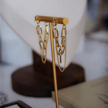 이미지를 갤러리 뷰어에 로드 , 금도금 10x4mm 클립 체인 귀걸이 4.5cm
