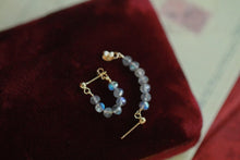 Load image into Gallery viewer, Surgical Steel/ 18k Gold Plated AAA Natural Labradorite 5mm Faceted Beads Stud Earrings
