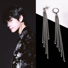 Load image into Gallery viewer, Kpop Star BTS Style Inspired Chain Earrings Jewelry Trend Punk lever-back/Stud 10 cm
