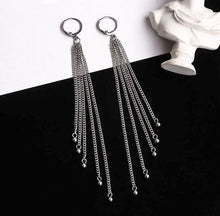 Load image into Gallery viewer, Kpop Star BTS Style Inspired Chain Earrings Jewelry Trend Punk lever-back/Stud 10 cm
