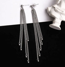 Load image into Gallery viewer, Kpop Star BTS Style Inspired Chain Earrings Jewelry Trend Punk lever-back/Stud 10 cm
